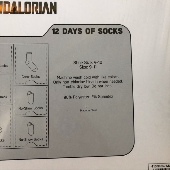Star Wars: The Mandalorian 12 days of socks advent calendar - Picture 6 of 6